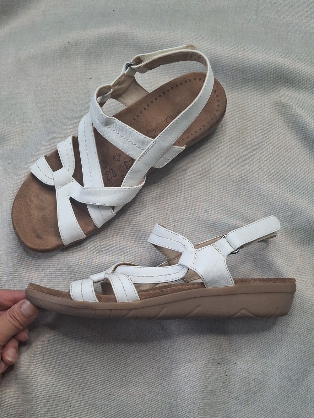 BareTraps White Strappy Slingback Sandals